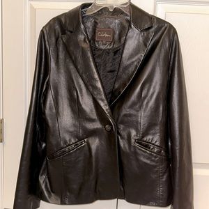 black leather jacket from cole haan